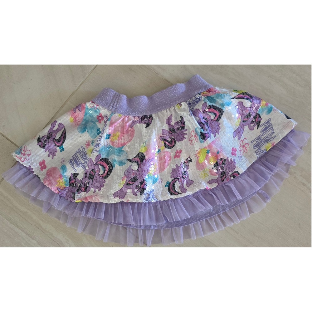 2010's My Little Pony Girls Sequin Skirt Twilight Sparkle Ruffle Jerry Leigh 4/5